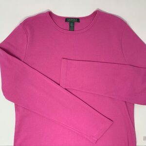 Lauren Ralph Lauren Cotton Pink Crewneck Girl's‎ Pullover Sweater Size XL